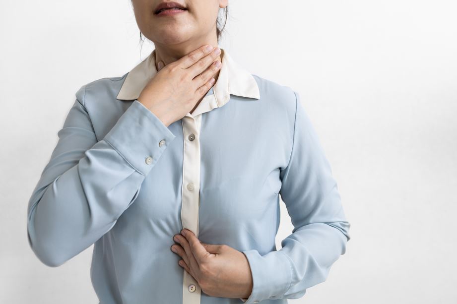 Woman with esophageal cancer
